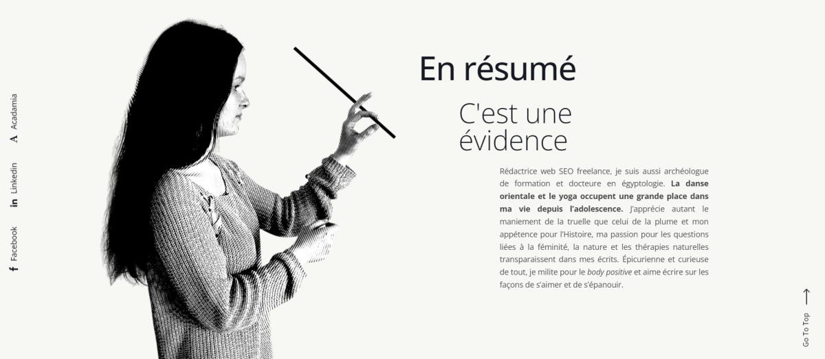 Création du site d’une rédactrice web SEO – webdesign et branding par Swagner