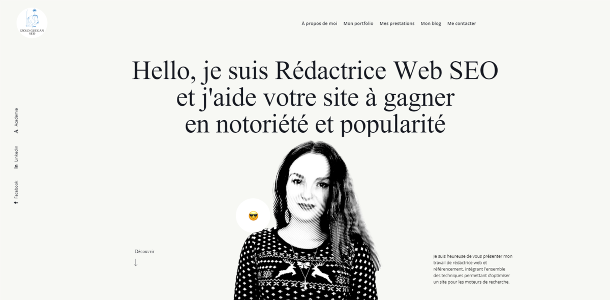 Création du site d’une rédactrice web SEO – webdesign et branding par Swagner
