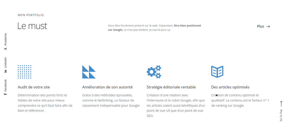 Création du site d’une rédactrice web SEO – webdesign et branding par Swagner
