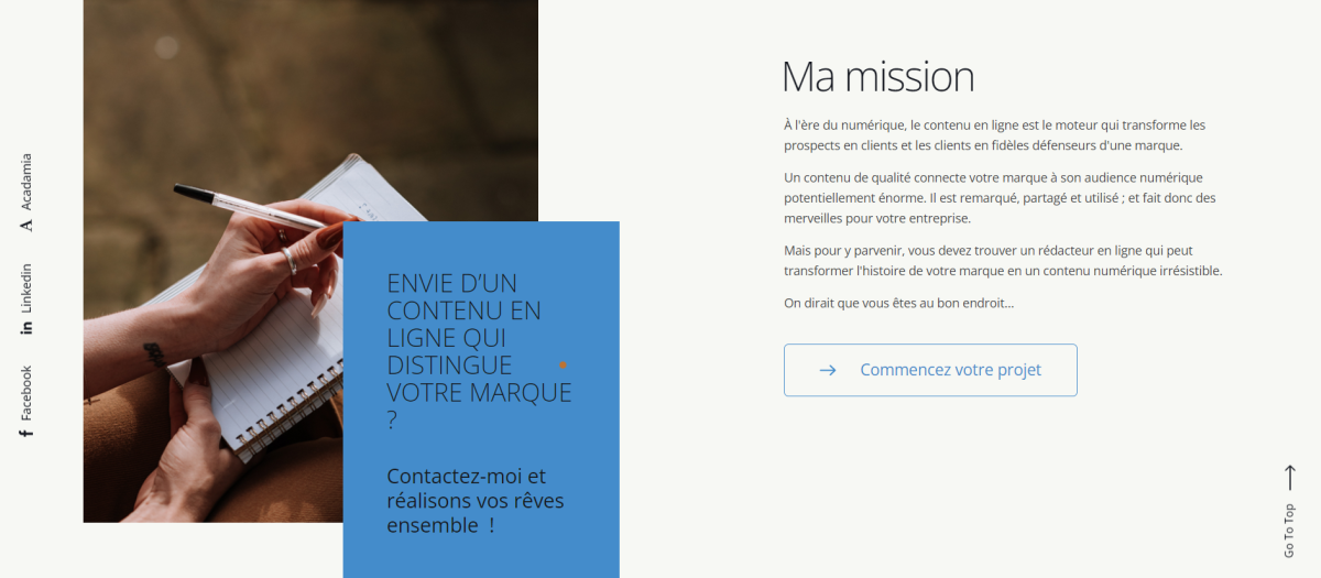 Création du site d’une rédactrice web SEO – webdesign et branding par Swagner