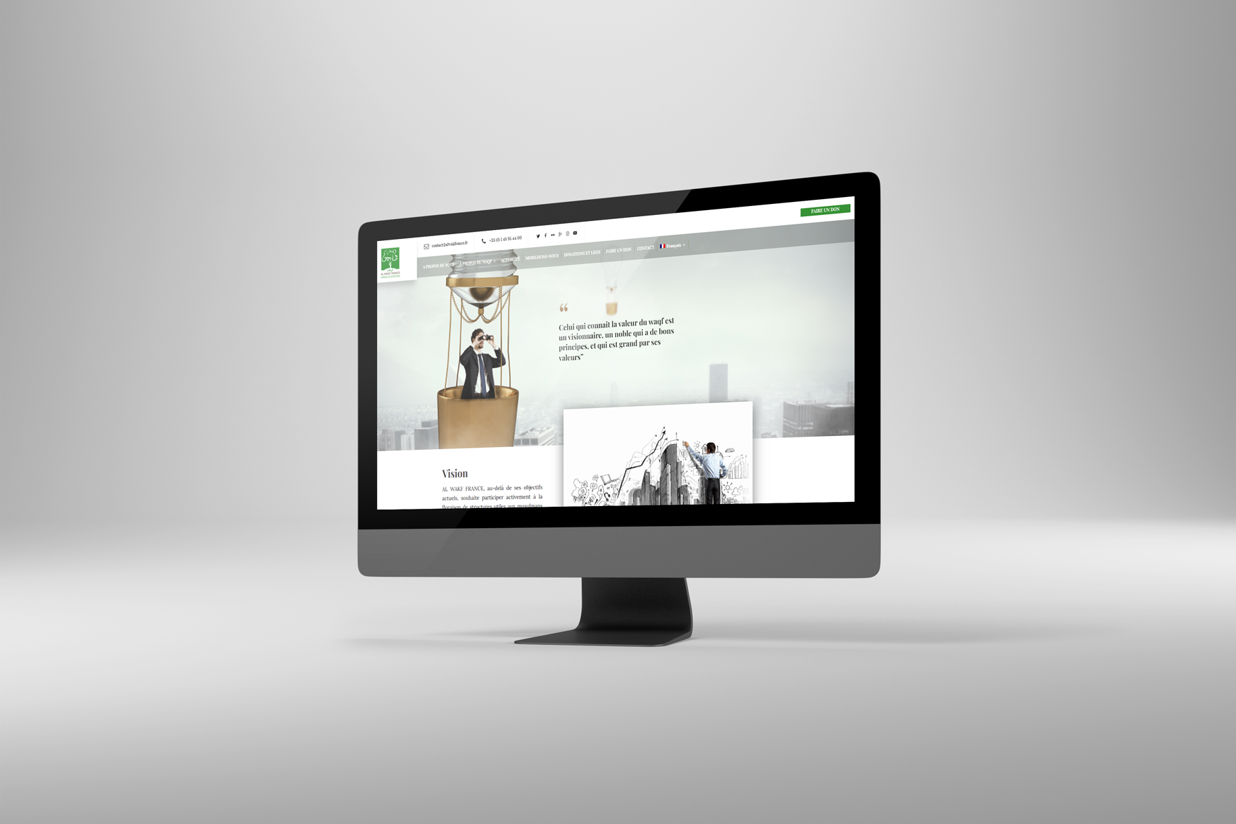 Visuel site internet Al Wakf France association – Swagner