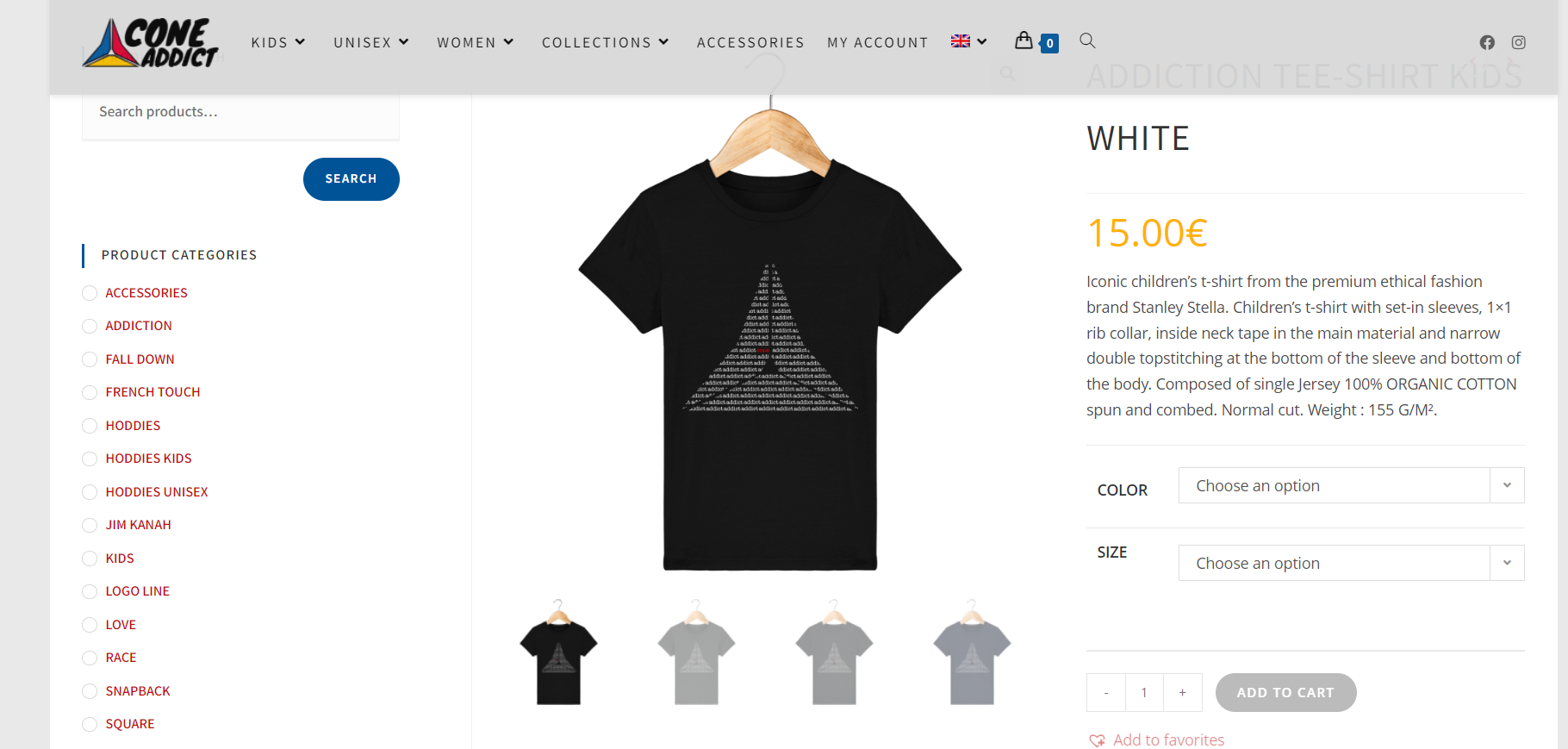 Création du site e-commerce Cône Addict – design, UX et branding par Swagner
