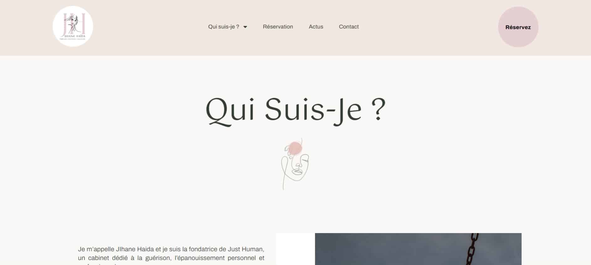 Création du site Jihane Haïda – webdesign, illustrations thématiques et identité visuelle par Swagner