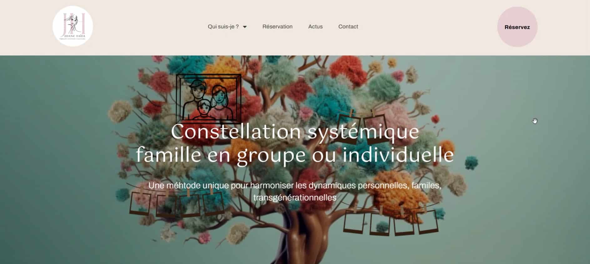 Création du site Jihane Haïda – webdesign, illustrations thématiques et identité visuelle par Swagner