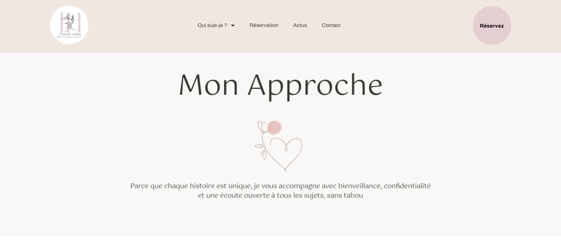 Création du site Jihane Haïda – webdesign, illustrations thématiques et identité visuelle par Swagner