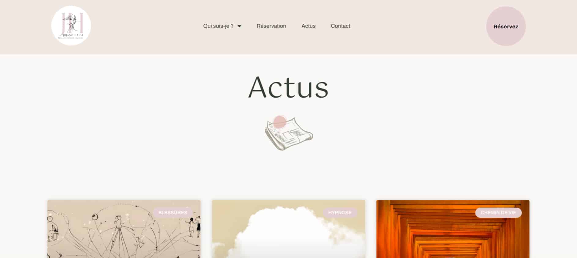 Création du site Jihane Haïda – webdesign, illustrations thématiques et identité visuelle par Swagner