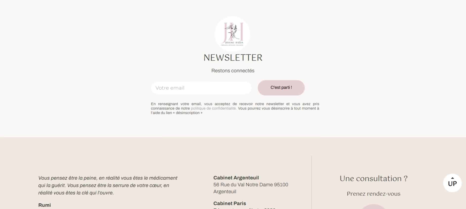Création du site Jihane Haïda – webdesign, illustrations thématiques et identité visuelle par Swagner