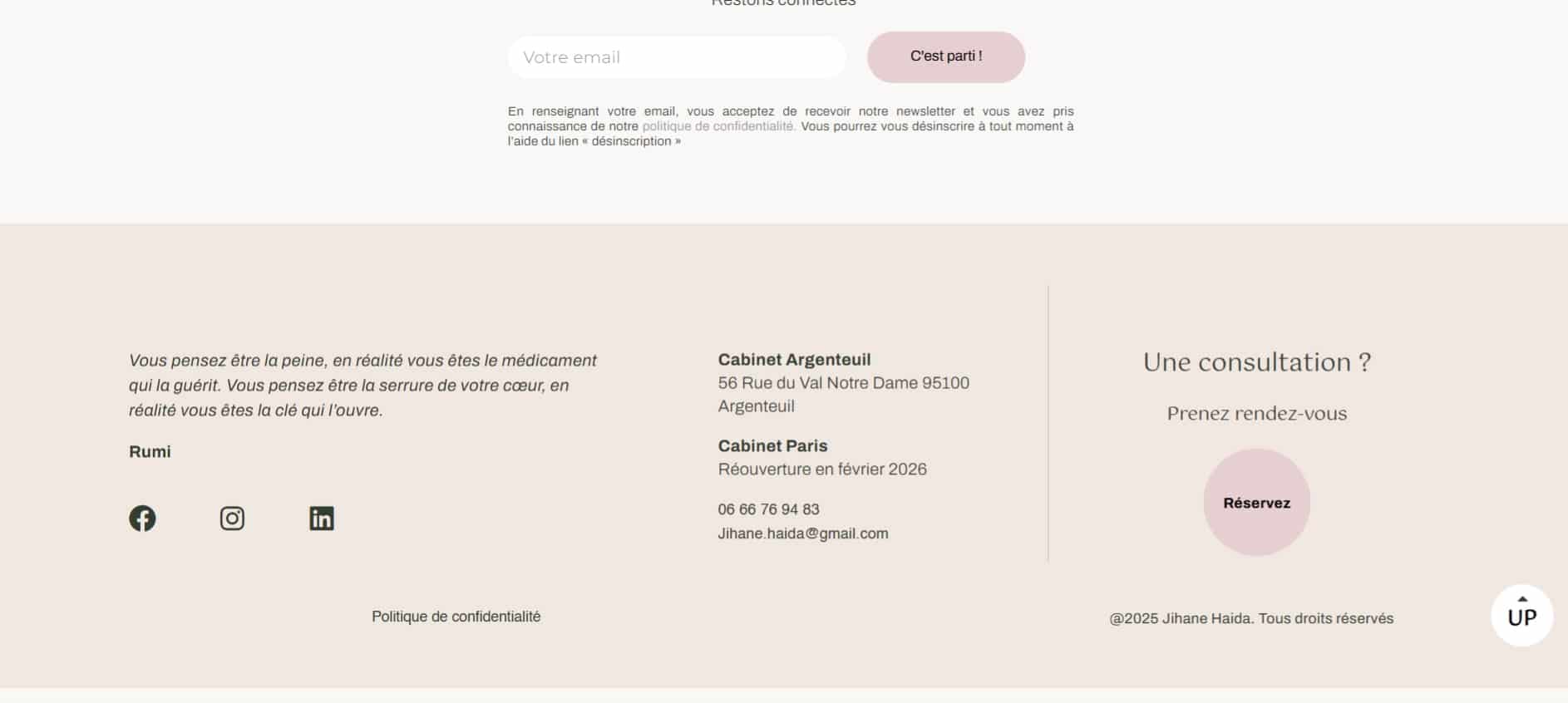 Création du site Jihane Haïda – webdesign, illustrations thématiques et identité visuelle par Swagner