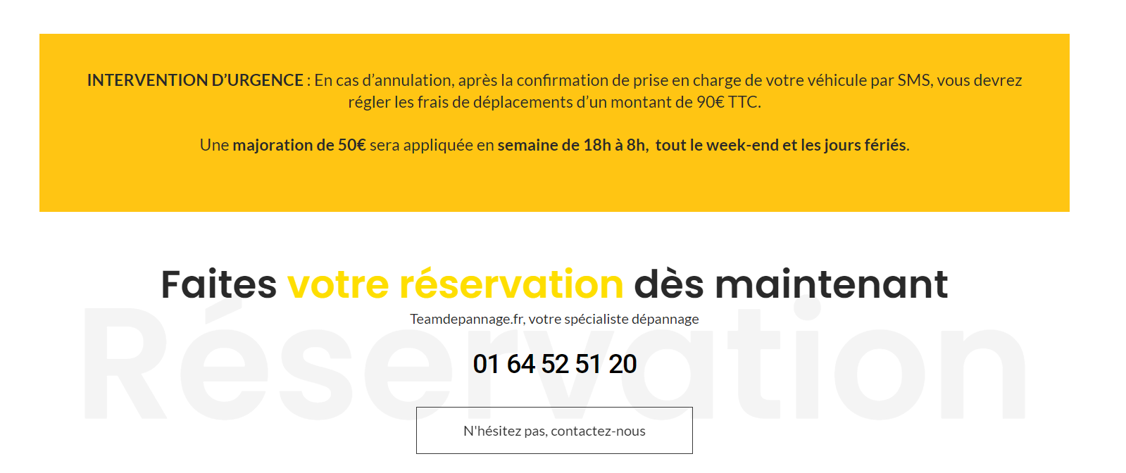 Création du site Team Dépannage – webdesign et identité visuelle réalisés par Swagner