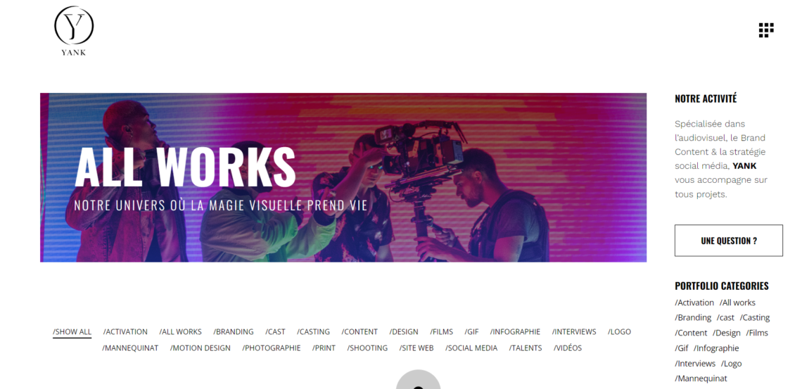 Visuel du site YANK – création de site et branding par Swagner