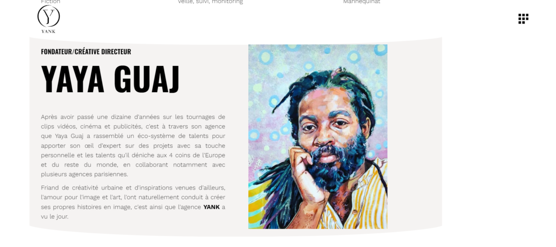 Visuel du site YANK – création de site et branding par Swagner
