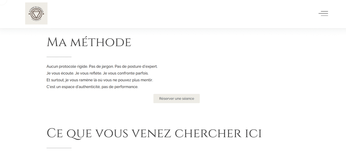 Création du site Alchimie du Masculin – webdesign et univers graphique par Swagner