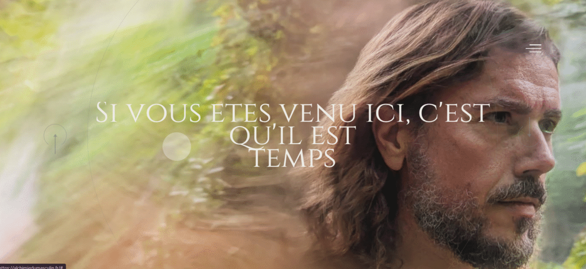 Création du site Alchimie du Masculin – webdesign et univers graphique par Swagner