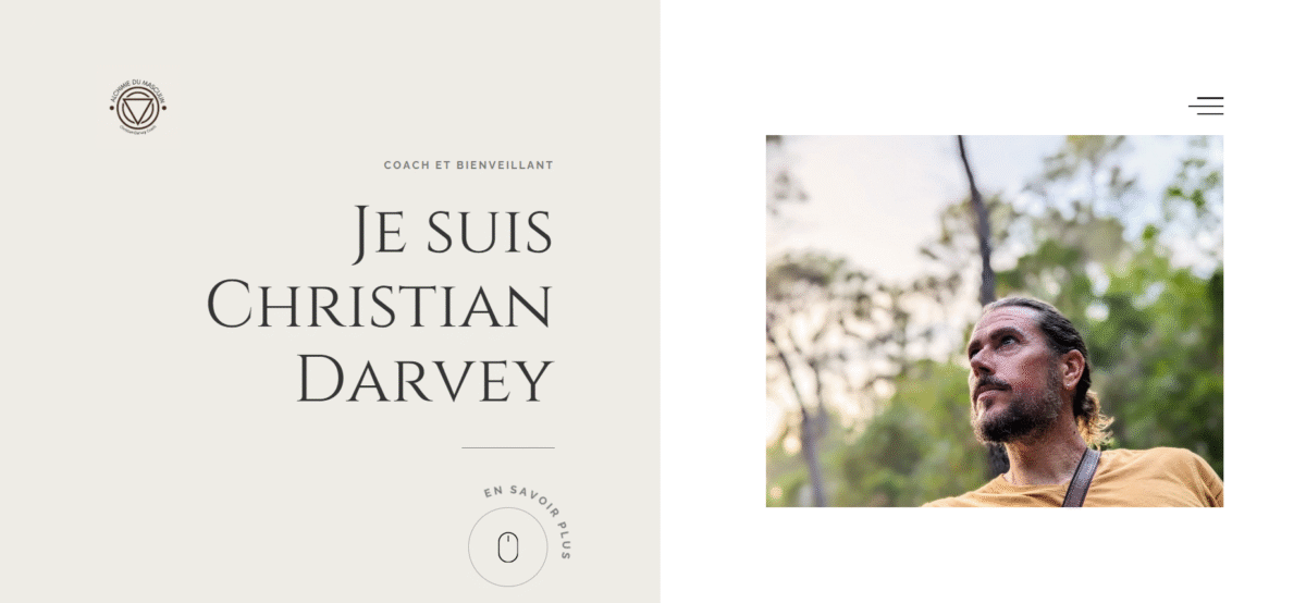 Création du site Alchimie du Masculin – webdesign et univers graphique par Swagner