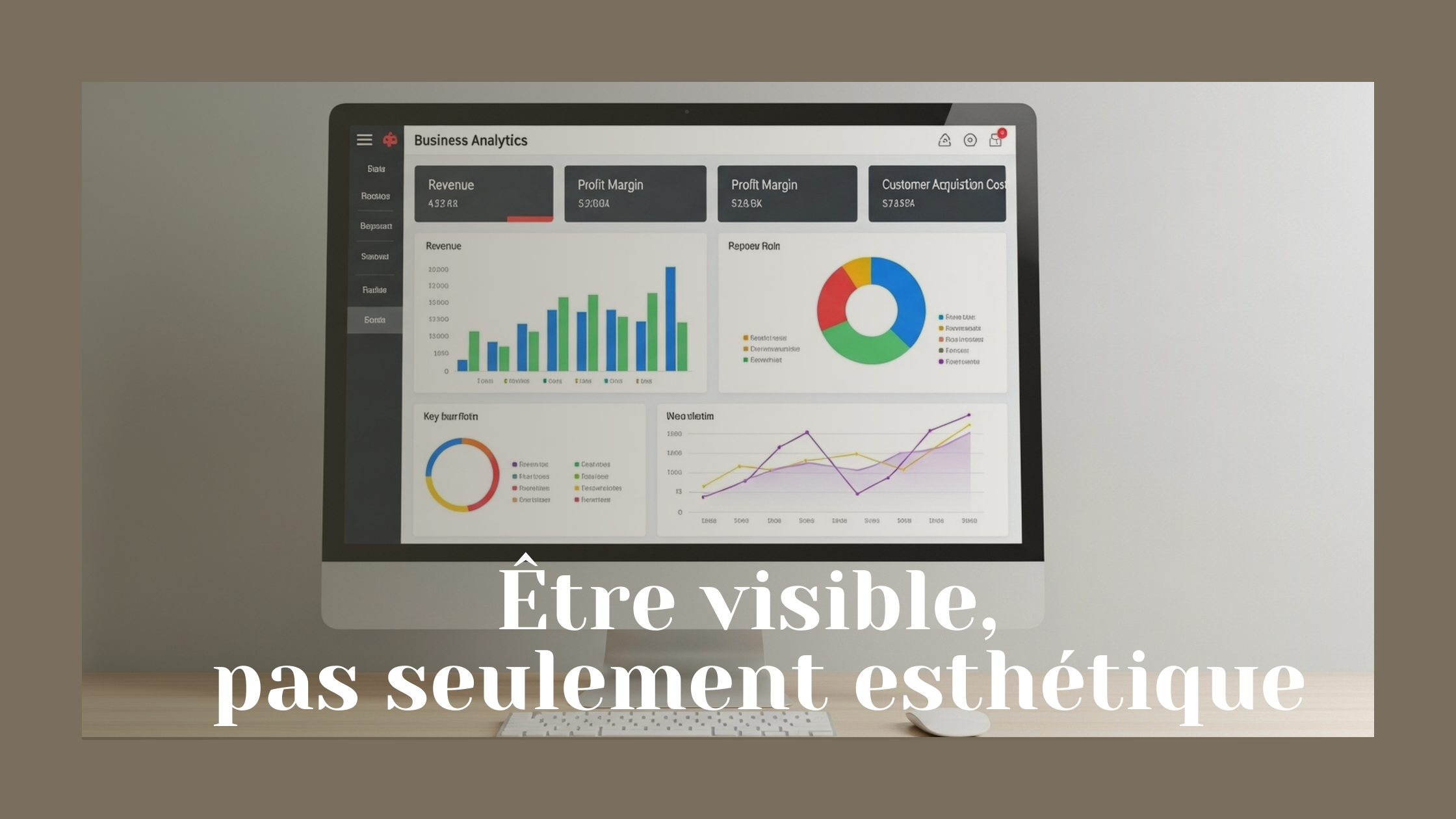 Ecran d'ordinateur qui présente des graphiques et courbes de progression